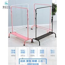 Simple floor drying rack household hanger drying single pole bedroom folding room storage thick clothes rental house