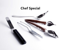Molecular food cooking plate tweezers special spoon pointed mouth western food 304chef tool jam picture plate sauce pen