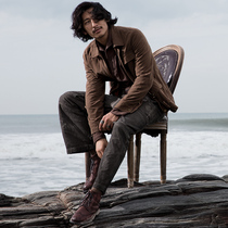 SOARIN American Vintage Retro Jacket Male Ammy Kawadah Tooling Casual Loose Multi-Pocket Blouse Jacket