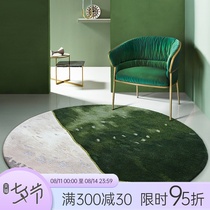 Moxi round handmade wool large carpet Living room Nordic sofa coffee table floor mat Full bunk room Bedroom bedside blanket