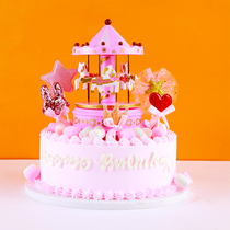 Trojan Cartoon Net red fruit 2021 new childrens cake model window simulation plastic sample customization