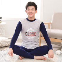 New autumn 16 warm 12 junior high school students pajamas 14 boys 13-year-old baby tide underwear set autumn clothes