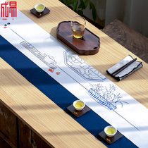 Tea mat set waterproof tea flag tea cloth cotton linen fabric tea table tea plate mat fiber waterproof tea mat tea table cloth R