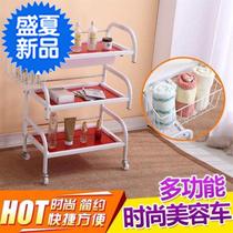 Supplies beauty portable portable portable portable trolley rack clubhouse four g wheel salon balcony mobile nail grid