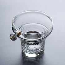 Wuzhen transparent glass tea drain integrated fair cup tea filter Creative personality Japanese filter Tea set spare parts