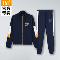 361 sports suit women 2022 spring new casual running two sets 361 degrees ladies stand jacket long pants