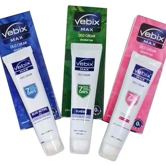 Egyptian Deodorant Cream Imported from the Original Vebix Brand, Deodorant and Antiperspirant for Underarms, Dry and Deodorizing, Suitable for Both Men and Women, 25g Egyptian Deodorant Cream Imported from the Original Vebix Brand, Deodorant and Antiperspirant for Underarms, Dry and Deodorizing, Suitable for Both Men and Women, 25g