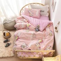 Cotton and velvet kindergarten quilt three-piece set for childrens kit Crystal velvet Falaine six-piece Prince and Princess