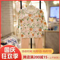 Direct mail ETTOI Korea Pegus childrens wear 21 autumn orange pink underwear set 517683 non-fluorescent