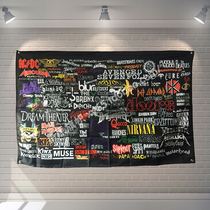 Come to the custom rock band Bar Club Tattoo studio wall cover wall hanging flag hanging cloth decoration