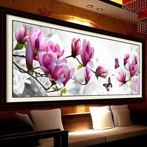 Cross embroidered 2022 new flower jade orchid living-room own embroidered flower plant bedroom fresh and simple handmade