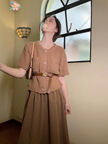 SY thick vintage flavor with knitwear super nice tie belt girl 2021 New Korean belt