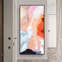 Hand painted oil painting Modern minimalist Nordic Abstract Color Art hanging painting Colorful Genguan Aisle Decoration Painting