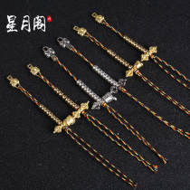 Counter Tibetan silver brass insulated beads accessories Star moon Purple Sandalwood Bodice Accessories to play accessories