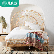 Furniture Indonesian Furniture Creative Bedroom Furniture Inn Double Bed Japanese vine wind