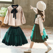 Girl Foreign Air Dress Suit Spring Autumn Clothing 3 4 4 5 6 6 7 70 8 to 10 Little girl Princess Dresses
