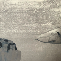 Search hunter Liu Yans living room decoration painting  Thoughts Sketch Series Two > Hand screen printing plate painting ap edition