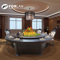 Hotel electric dining table Large round table Hotel tables and chairs Automatic rotating large table 20-person hot pot table Banquet table