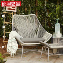 Outdoor balcony table and chair three pieces of leisure vinechair sofa garden courtyard outdoor lazy vine sofa furniture combination