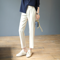 Baoshili high waist thin suit pants womens spring 2021 new loose straight casual pants fashion versatile pants