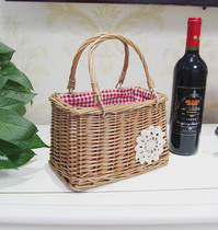 Lyu Woven Handbag Key Zero Wallet Containing Basket Cell Phone Bag Fields Garden Bag Woven Basket