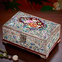 Jin Bei legend Luodian lacquer jewelry box Princess retro European style Wooden Tanabata wedding gift Chinese style
