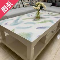 Table waterproof sound long square European-style cushion shaking coffee table glass oil-proof 3 anti-style tablecloth hot pad bedside table thickened