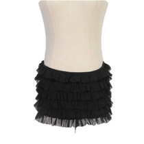 W75 black and white Pink four-color mesh cake puffy skirt women Square Dance dance skirt skirt