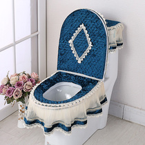 Personality Korean version of breathable thin toilet cushion toilet cushion three-piece trap luxury 2019 cleaning toilet cushion