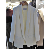 Casual white blazer women 2020 new spring and autumn long Korean chic black professional suit long sleeve