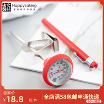 Happy Roasting Thermometer Household Food Probe Thermometer Oil Temperature Cake Cooking Sugar Special Kitchen Baking Tool