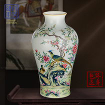 Xiong Jianjun kiln Jingdezhen porcelain pastel vase wine cabinet living room flower arrangement decoration crafts ancient shelf ornaments