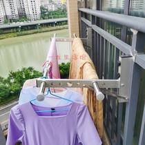Non-perforated window clothes rack Balcony anti-theft net fence Indoor and outdoor multi-function clothes rack drying quilt artifact