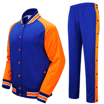 Sanheng basketball uniform appearance suit mens custom long-sleeved jacket Sports training warm-up uniform breasted pants winter