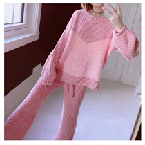 2020 autumn and winter female parquet with soft cotton sleeping clothes sweet and simple wind can be worn outside the home clothes