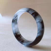 Hetian jade bracelet Landscape painting blue and white bracelet Ink jade bracelet fashion Xinjiang natural jade bracelet exquisite female models