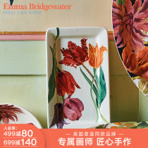 Emma Bridgewater Tulip Mid rectangular dinner plate Home Ceramic Tray Handmade Long Disc