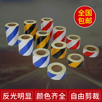 Custom body sticker 3c luminated traffic warning reflective film adhesive tape wagon years check red and white interphase reflective sticker paper