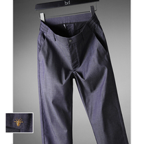 Modal mulberry silk blend fabric mens straight casual pants summer thin loose casual pants men