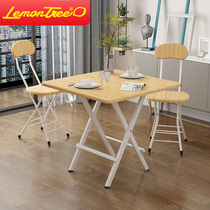 Foldable household square table 2 people 4 people stalls portable dining table table rental room simple dining table simple table