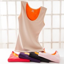 Warm vest woman thickened with velvety cotton autumn winter free plastic body waistcoat anti-cold beat undershirt tight in underwear