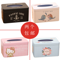 Creative tissue box roll paper tube desktop home cute living room cartoon restaurant hotel Nordic ins paper box