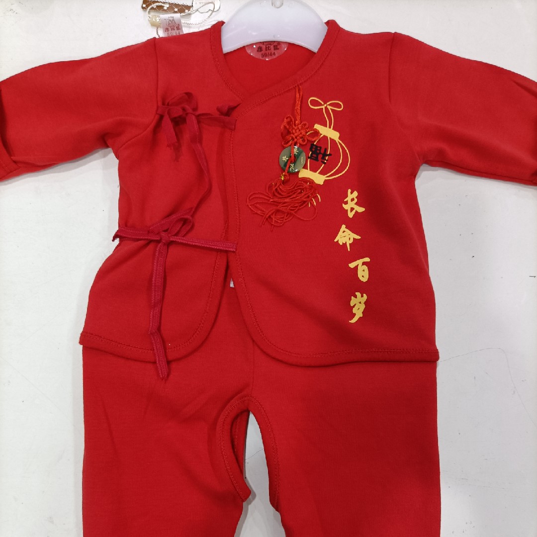 Newborn baby monk robe cotton cotton autumn clothes set with feet big red foot cover special offer