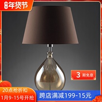 American bedroom bedside lamp Hotel Villa designer home Model Room table lamp creative personality glass table lamp