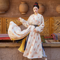 Qiqi Dream Night Song Hua Chao Ji Hanfu Original Tang Printed Round Neck Pants Hanfu Spring and Summer Womens Clothing