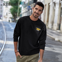 Special price] Mens sweatshirt male spring back sticker cloth printed cover head jacket Casual Round Collar Jacket Tide 1295