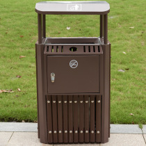 Anti-rust durable classified dustbin park square special fruit leather case landscaped garbage can