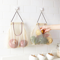 Ginger garlic onion storage mesh bag wall hanging bag hollow hollow fruit and vegetable classification breathable sundries bag