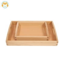 Mengxue Montessori education Mengxue Montessori Montessori classroom special tray high-end teaching aids storage beech tray