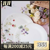 Spot Japan narumi Minghai lucys garden bone china 24cm pair dinner plate gift box